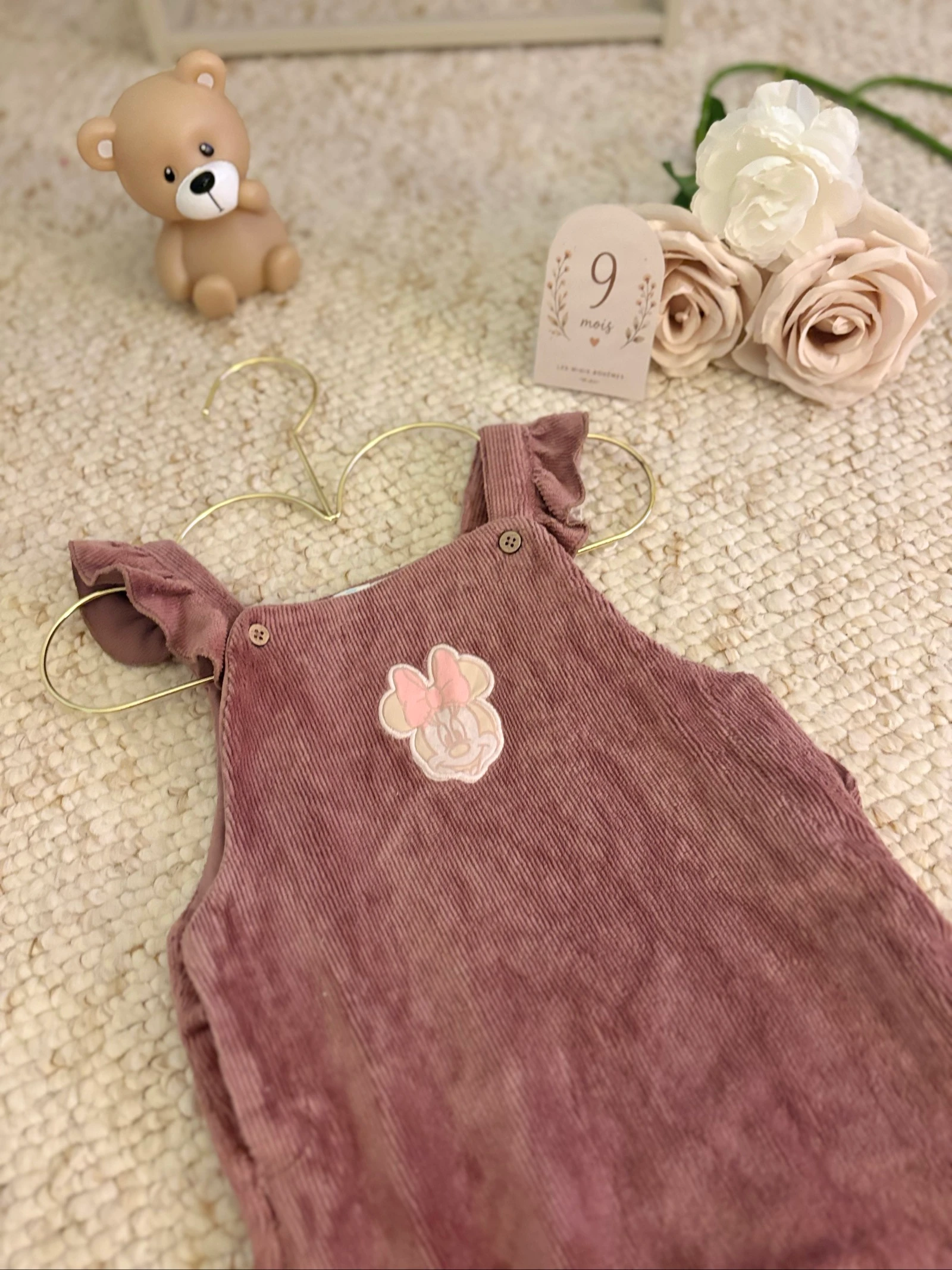 Overol de terciopelo Minnie - Talla 9 meses – photo 2
